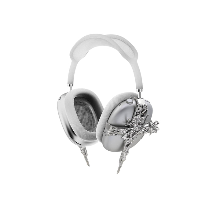 a pair of headphones on a white background